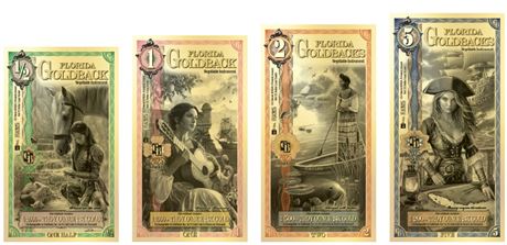 Florida Goldbacks Short Set (1/2, 1, 2 & 5 Goldbacks) 8.5 Total GBs