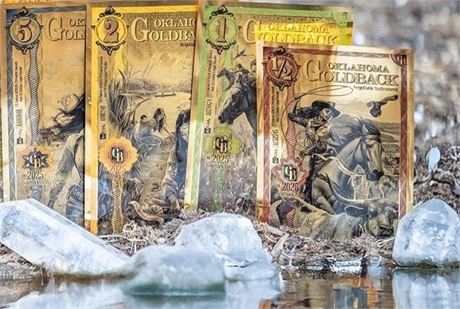 Oklahoma Goldbacks Short Set (1/2, 1, 2 & 5 Goldbacks) 8.5 Total GBs