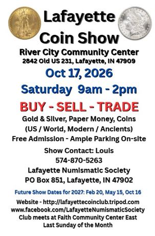 Lafayette Indiana Coin show