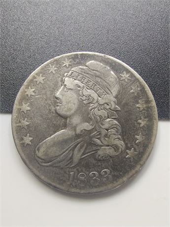 1833 Capped Bust Half Dollar Lettered Edge