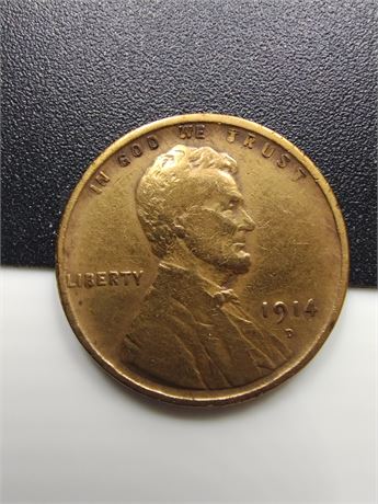 1914 D Lincoln Cent Wheat Penny FREE SHIPPING