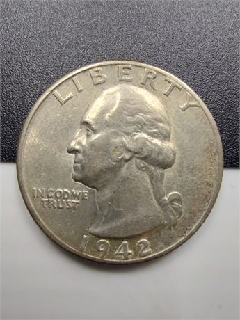 1942 Washington Quarter 90% Silver FREE SHIPPING