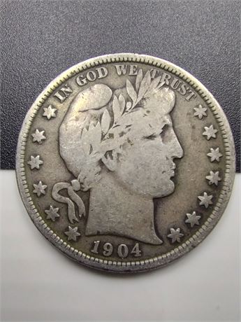 1904 Barber Half Dollar FREE SHIPPING