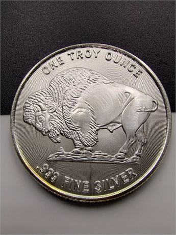 Indian Buffalo 1 Troy Ounce Fine Silver .999