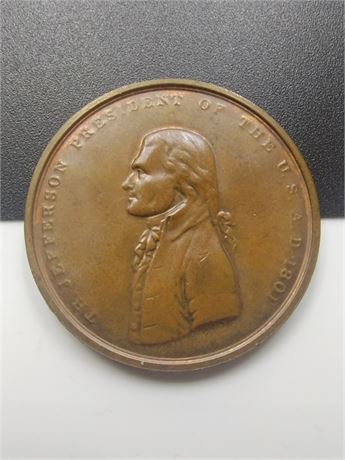 1801 Peace and Friendship Mdeal Thomas Jefferson