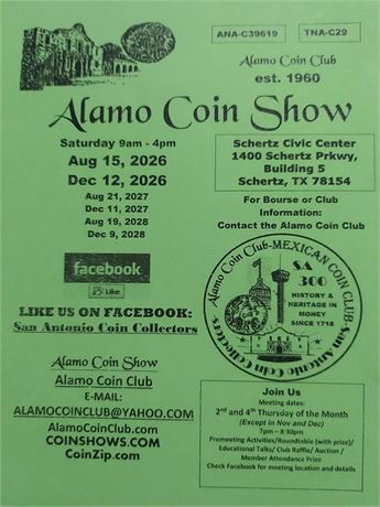 Almo Coin Club Show | Dec 11th