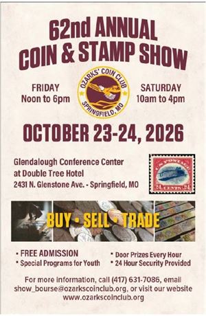 Annual Stamp and Coin Show | Oct 23rd 24th