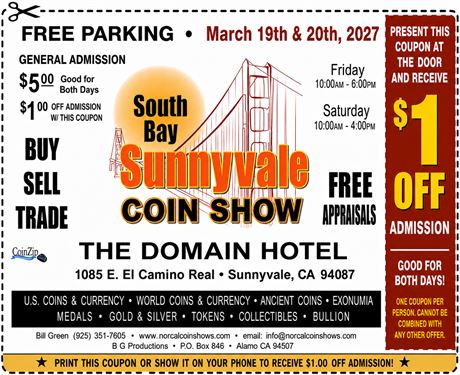 South Bay/Sunnyvale Coin Show