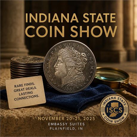 Indiana State Coin Show Nov 20th - 21st, 2026