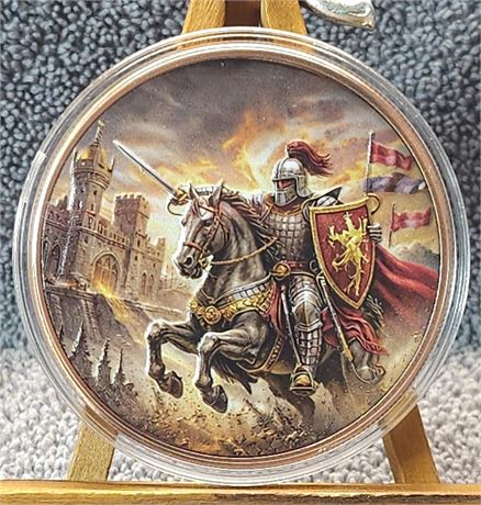 Crusader - 5 AVDP oz, .999 Copper Round.
