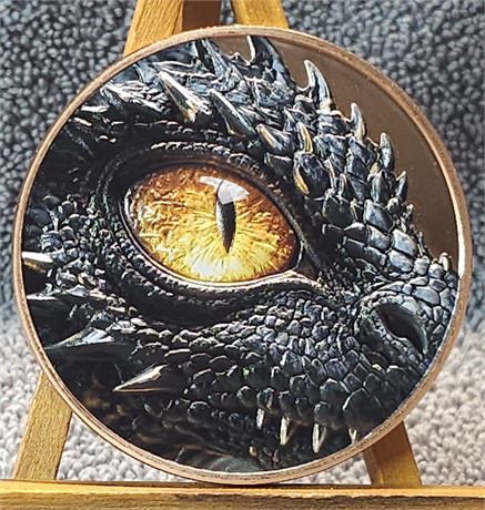 3D - Black Dragon Eye - 5oz, .999 Copper Round