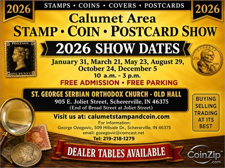 Calumet Area Stamp-Coin-Postcard Show
